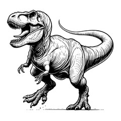 Vector Illustration of a Roaring Tyrannosaurus Rex © John