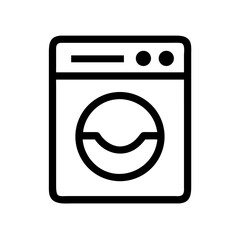 Washing machine laundry appliance washer clean clothes household equipment domestic icon vector graphic