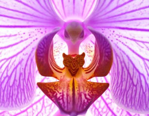 Close-up of a vibrant purple orchid