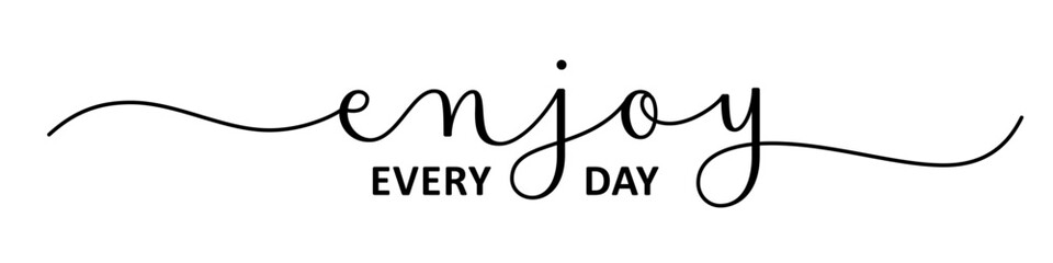 ENJOY EVERY DAY black vector brush calligraphy banner