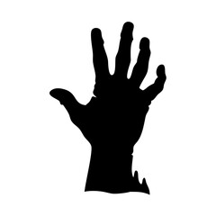 Black hand silhouette illustration graphic vector design human hand fingers palm wrist art work