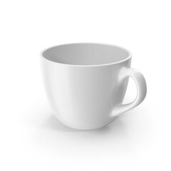 Small White Cup Isolated on Transparent Background