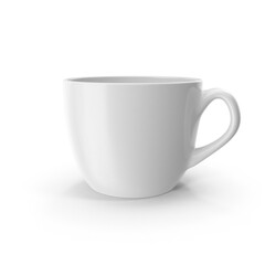 Small White Cup Isolated on Transparent Background