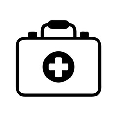 Vector graphic of first aid kit medical emergency equipment healthcare symbol icon design element