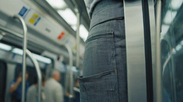 Pickpocket stealing a wallet.