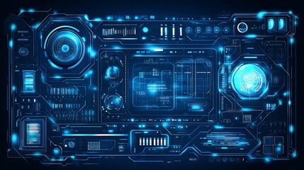 Fototapeta premium Futuristic control panel