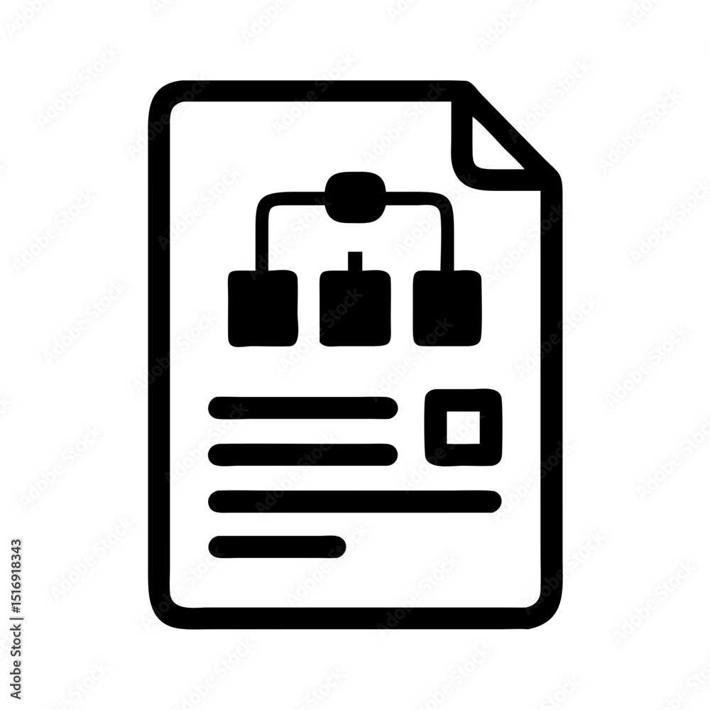 Poster Document flowchart organization chart hierarchy structure diagram report file outline paper
