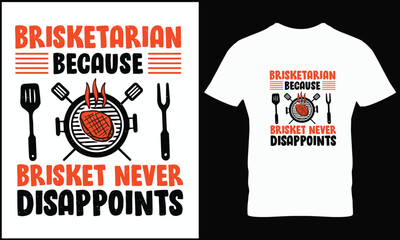 BBQ T-shirt design vector.