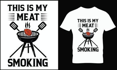 BBQ T-shirt design vector.