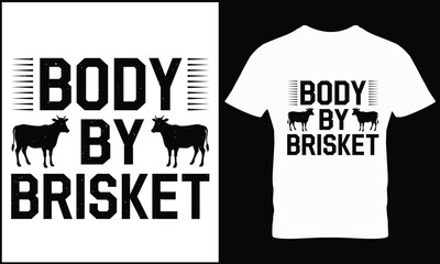 BBQ T-shirt design vector.