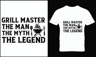 BBQ T-shirt design vector.