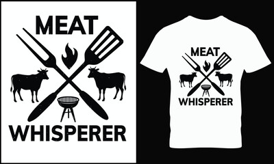 BBQ T-shirt design vector.