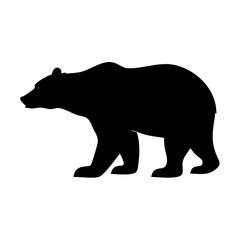 Black bear silhouette vector image for wildlife animal nature illustration and design needs