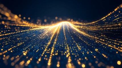 Abstract digital particles flow