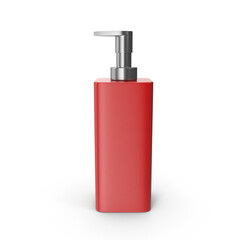 Red Soap Dispenser Isolated on Transparent Background