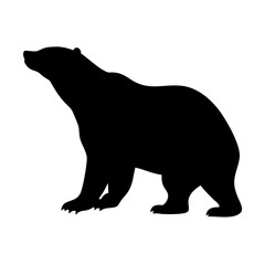 Black bear silhouette vector illustration for wildlife and nature themed designs and projects