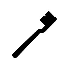 Toothbrush dental hygiene oral care teeth cleaning brush healthcare product icon vector graphic