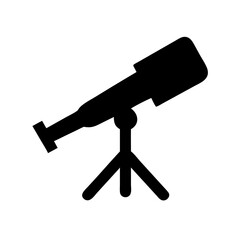 Telescope vector astronomy science exploration stargazing instrument optical equipment tool view icon
