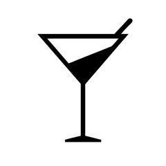 Martini cocktail drink alcohol beverage bar party celebration glass liquor nightlife vector icon