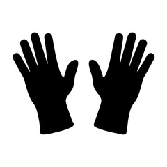 Obraz premium Black gloves pair vector illustration protective gloves safety gloves hand protection equipment workwear