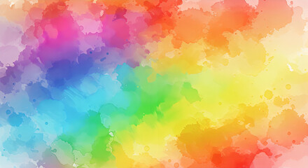 LQPTQ+ Pride Rainbow watercolor banner background on white