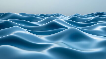 Obraz premium Abstract blue wavy landscape