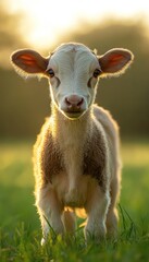 Fototapeta premium Sweet calf in golden light