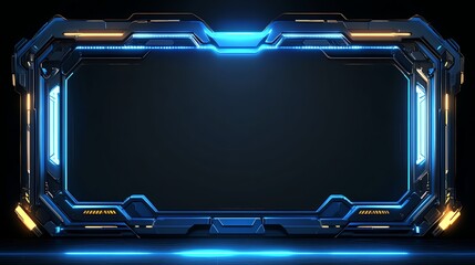 Obraz premium Futuristic, glowing frame