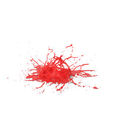 Splash Red Isolated on Transparent Background