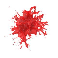 Splash Red Isolated on Transparent Background