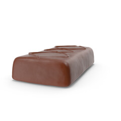 Sponge Cake Covered in Crisp Chocolate Isolated on Transparent Background