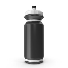 Sport Bottle Black and White Isolated on Transparent Background
