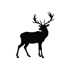 Elegant deer Silhouette Illustration with Clean Lines and Modern Design.
