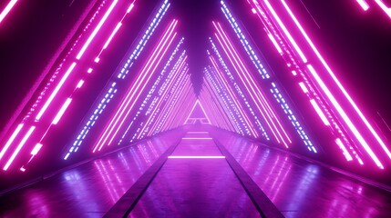 Neon tunnel, vibrant colors, futuristic (8)