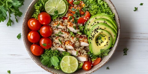 Fresh Salad with Chicken