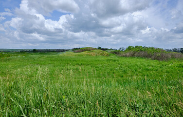 beautiful landscape under cloudy sky