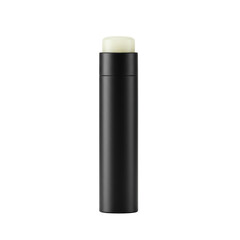 Ultra realistic solid cologne stick in a twist-up tube on a clean transparent background with clear contours and no shadows, product photography concept