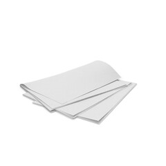 Stack Weekly Newspaper Mockup with Turned Page Isolated on Transparent Background