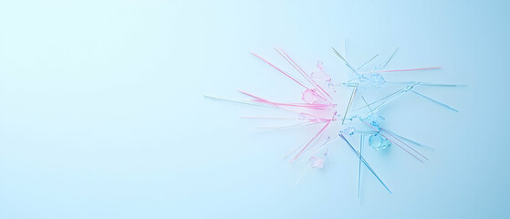 Obraz premium Abstract Colorful Explosion Design On Light Blue Background