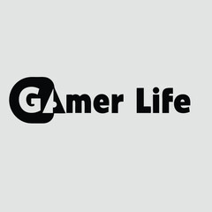 Gamer life typography concept with transparent text suitable for design projects