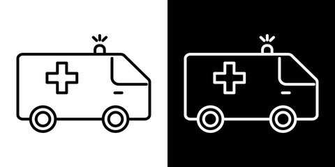 Ambulance icon symbol concept for graphic design, Website, UI. Svg