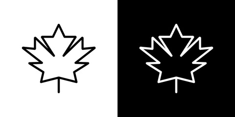 Autumn leaf canadian icon symbol concept for graphic design, Website, UI. Svg