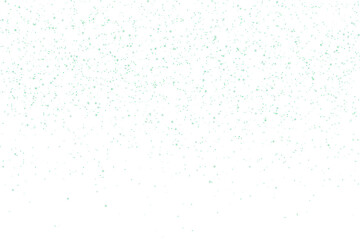 green glow glitter on transparent and white background