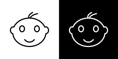 Baby boy icon symbol concept for graphic design, Website, UI. Svg