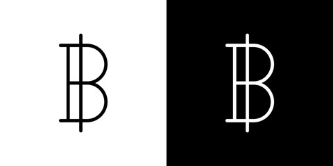 Baht signs symbol concept for graphic design, Website, UI. Svg