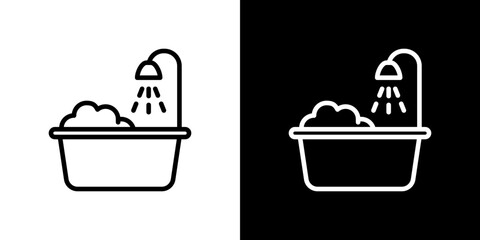 Bath icon symbol concept for graphic design, Website, UI. Svg