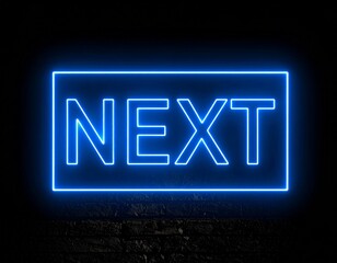 3d render of a glowing neon sign symbol made of many spheres next sign 