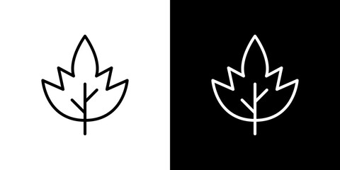Birch leaf icon symbol concept for graphic design, Website, UI. Svg
