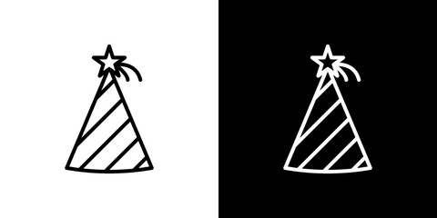 Birthday hat icon symbol concept for graphic design, Website, UI. Svg