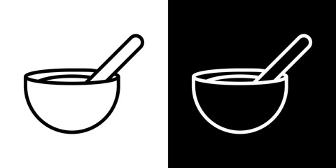 Bowl of soup icon symbol concept for graphic design, Website, UI. Svg